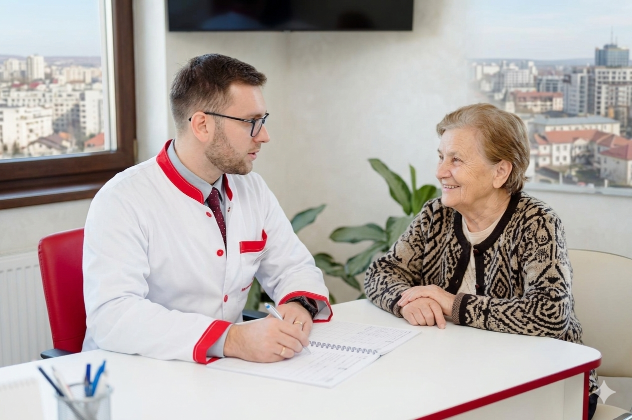 Dr. Popescu Eduard in consultatie cu un pacient